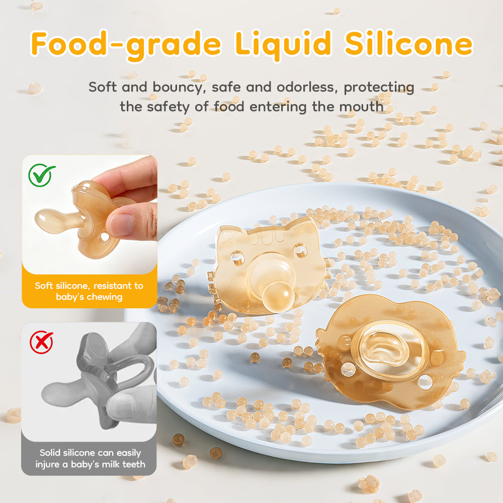 Minimalist Silicone Baby Pacifier Set - ST10